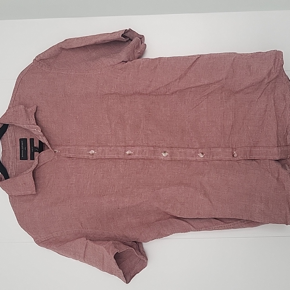 Short sleeve linen shirt